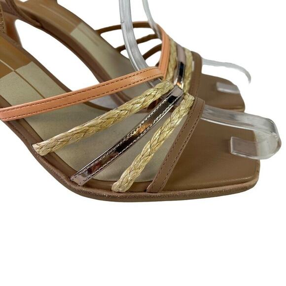Dolce Vita Quinna Womens Peach Multi Stella Strappy High Heels Sandals Shoes 10 - Picture 15 of 16